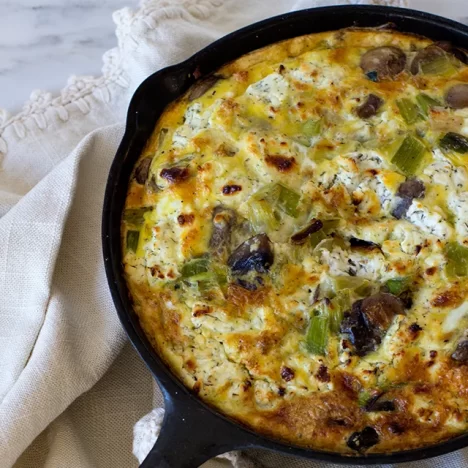 FRITTATA: Mushroom Leek